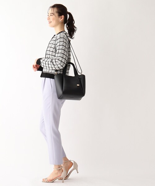 index（インデックス）の「◆ステッチデザイントートバッグ【2WAY】（トートバッグ・レディース・ブラック/イエロー/ダークグレー・00）」の7枚目の写真