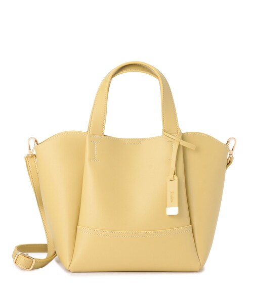 index（インデックス）の「◆ステッチデザイントートバッグ【2WAY】（トートバッグ・レディース・ブラック/イエロー/ダークグレー・00）」の8枚目の写真