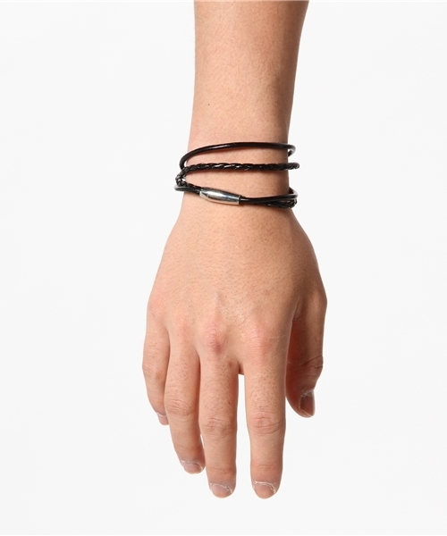 WEGO（ウィゴー）の「WEGO/メッシュマグブレスレット（ブレスレット・メンズ・ブラック・FREE）」の2枚目の写真