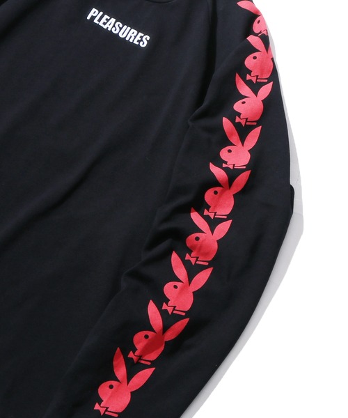 PLEASURES(プレジャー)の「PLEASURES×PLAY BOY/プレジャーズ×プレイボーイ PLAYBOY RAGLAN LONG SLEEVE TEE ロンT ロングスリーブ(Tシャツ/カットソー・メンズ・ブラック/ネイビー・M/XL/L)」の8枚目の写真