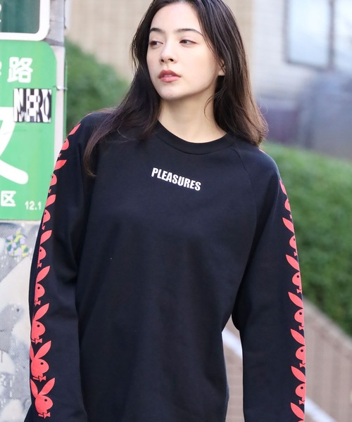 PLEASURES(プレジャー)の「PLEASURES×PLAY BOY/プレジャーズ×プレイボーイ PLAYBOY RAGLAN LONG SLEEVE TEE ロンT ロングスリーブ(Tシャツ/カットソー・メンズ・ブラック/ネイビー・M/XL/L)」の16枚目の写真