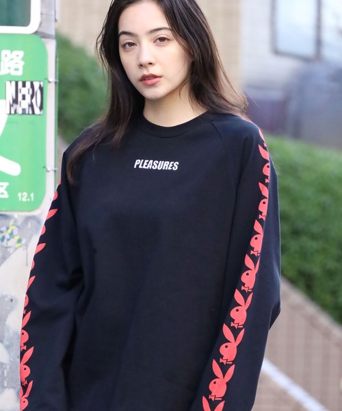 PLEASURES(プレジャー)の「PLEASURES×PLAY BOY/プレジャーズ×プレイボーイ PLAYBOY RAGLAN LONG SLEEVE TEE ロンT ロングスリーブ(Tシャツ/カットソー・メンズ・ブラック/ネイビー・M/XL/L)」の17枚目の写真