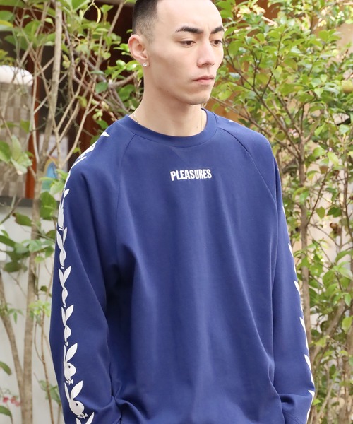 PLEASURES(プレジャー)の「PLEASURES×PLAY BOY/プレジャーズ×プレイボーイ PLAYBOY RAGLAN LONG SLEEVE TEE ロンT ロングスリーブ(Tシャツ/カットソー・メンズ・ブラック/ネイビー・M/XL/L)」の22枚目の写真