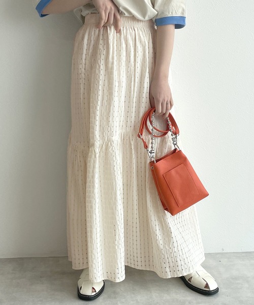 シアーギンガムチェックラウンド切替ギャザースカート スカート W Closet ダブルクローゼット のファッション通販 Zozotown