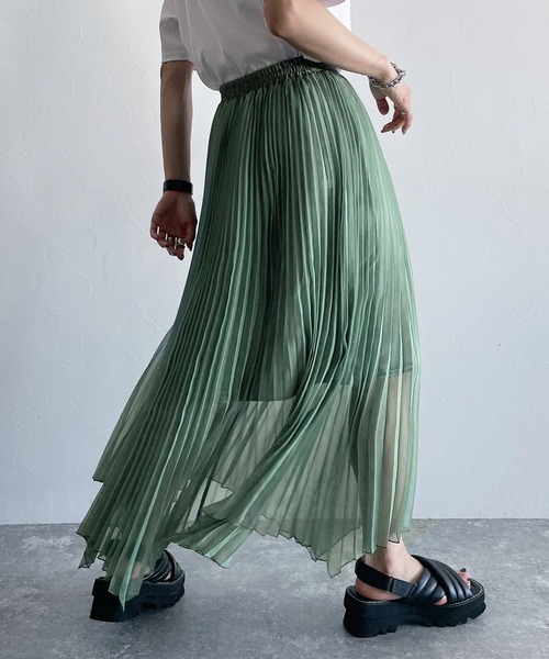 PAGEBOY（ページボーイ）の「コウショクライトプリーツスカート（スカート・レディース・コーラルピンク/カーキ/ブラック・FREE）」の21枚目の写真