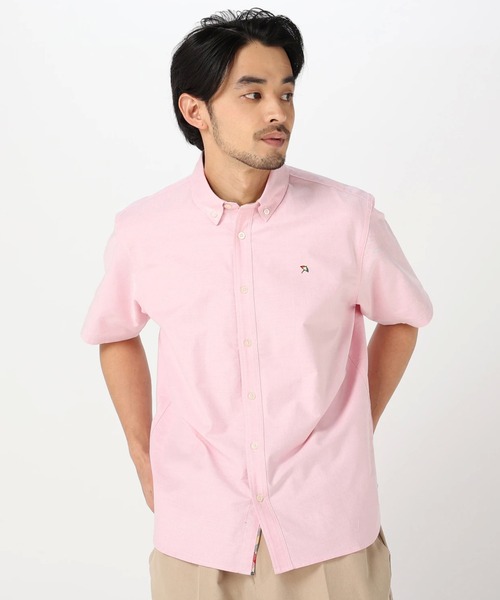 Arnold Palmer(アーノルドパーマー)の「APクラシック オックス 半袖 シェア シャツ(シャツ/ブラウス・レディース・ピンク/ホワイト/ブルー/ベージュ/グレイッシュベージュ/ミント/ライトピンク・LL/S/L/M/XS)」の6枚目の写真