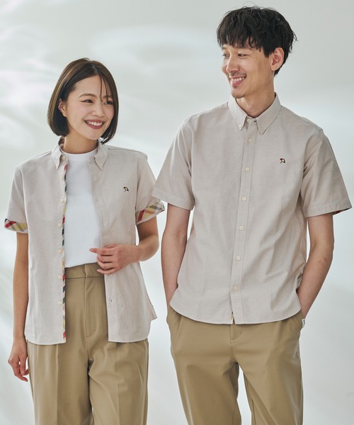 Arnold Palmer(アーノルドパーマー)の「APクラシック オックス 半袖 シェア シャツ(シャツ/ブラウス・レディース・ピンク/ホワイト/ブルー/ベージュ/グレイッシュベージュ/ミント/ライトピンク・LL/S/L/M/XS)」の3枚目の写真