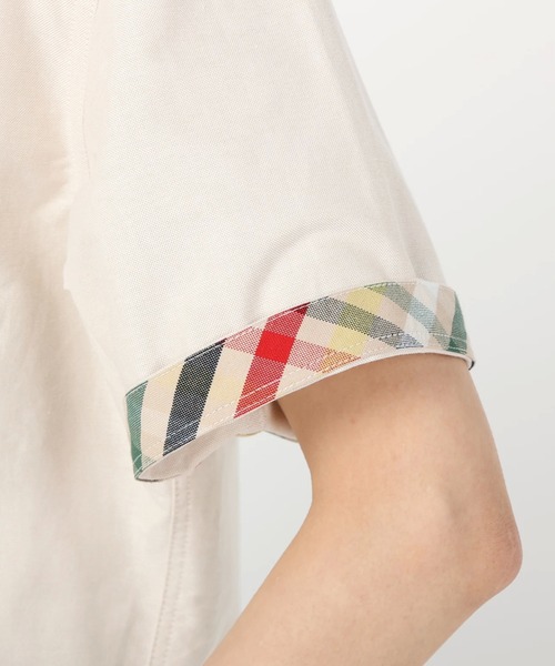 Arnold Palmer(アーノルドパーマー)の「APクラシック オックス 半袖 シェア シャツ(シャツ/ブラウス・レディース・ピンク/ホワイト/ブルー/ベージュ/グレイッシュベージュ/ミント/ライトピンク・LL/S/L/M/XS)」の18枚目の写真