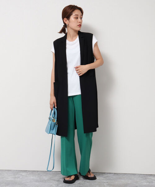 NOLLEY’S(ノーリーズ)の「◇【WEB限定】ポンチインナースリットパンツ(その他パンツ・レディース・ライトブルー/ブラック/ベージュ/グリーン・38/36)」の11枚目の写真