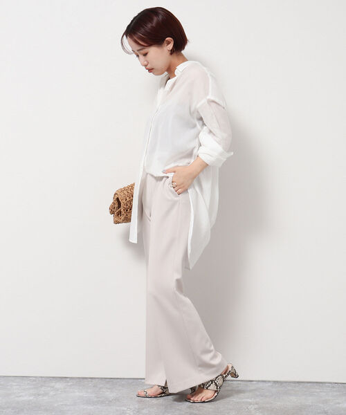 NOLLEY’S(ノーリーズ)の「◇【WEB限定】ポンチインナースリットパンツ(その他パンツ・レディース・ライトブルー/ブラック/ベージュ/グリーン・38/36)」の18枚目の写真