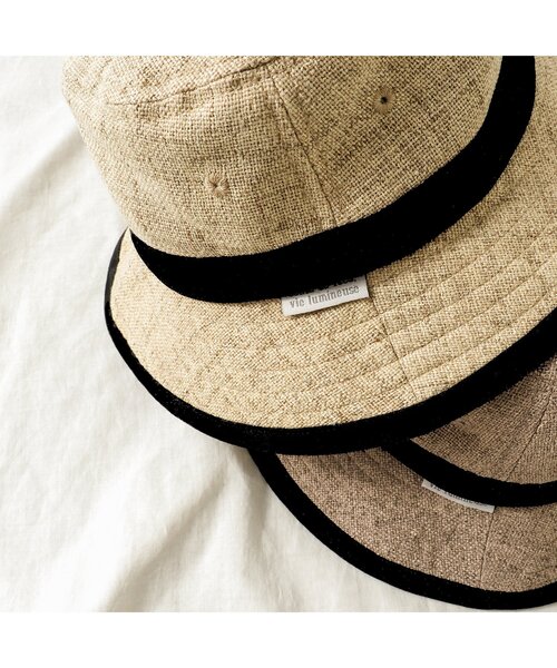 apres les cours（アプレレクール）の「ジュート アウトドアハット_UVカット（ハット・キッズ・ベージュ/ブラウン・50/52/54/48）」の7枚目の写真