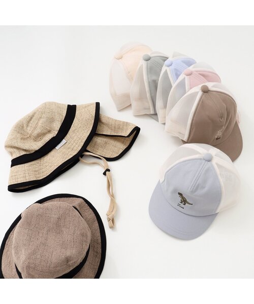 apres les cours（アプレレクール）の「ジュート アウトドアハット_UVカット（ハット・キッズ・ベージュ/ブラウン・50/52/54/48）」の8枚目の写真