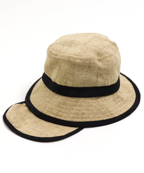 apres les cours（アプレレクール）の「ジュート アウトドアハット_UVカット（ハット・キッズ・ベージュ/ブラウン・50/52/54/48）」の10枚目の写真