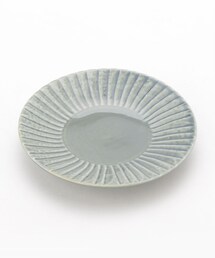 212 KITCHEN STORE（トゥワントゥキッチンストア）の「彫刻紋〈藍墨〉φ12cm皿 草林彫（食器）」