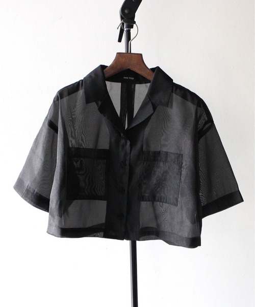 one way（ワンウェイ）の「開襟ショートシャツ（シャツ/ブラウス・レディース・ライトブルー/ブラック/ライトグリーン/ホワイト/イエロー/ライトピンク・FREE）」の16枚目の写真