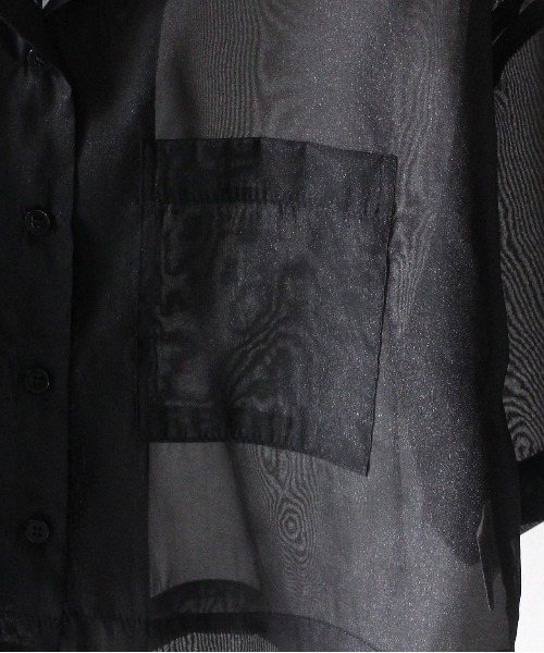 one way（ワンウェイ）の「開襟ショートシャツ（シャツ/ブラウス・レディース・ライトブルー/ブラック/ライトグリーン/ホワイト/イエロー/ライトピンク・FREE）」の11枚目の写真