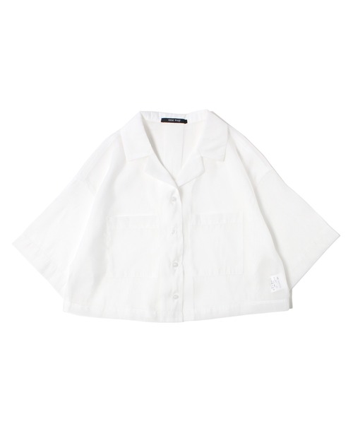 one way（ワンウェイ）の「開襟ショートシャツ（シャツ/ブラウス・レディース・ライトブルー/ブラック/ライトグリーン/ホワイト/イエロー/ライトピンク・FREE）」の19枚目の写真