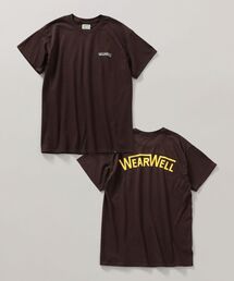 *【SHIPS別注】WEARWELL: エンブロイダリー ワンポイント ロゴ / バックプリント Tシャツ