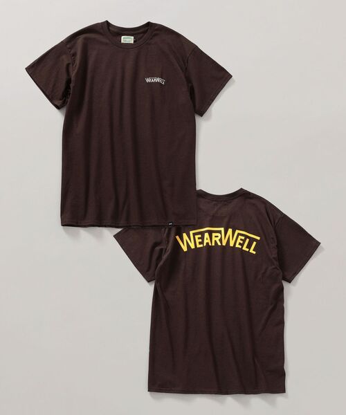 SHIPS(シップス)の「*【SHIPS別注】WEARWELL: エンブロイダリー ワンポイント ロゴ / バックプリント Tシャツ(Tシャツ/カットソー・メンズ・ブラウン/ホワイト/ネイビー/イエロー系・LARGE/MEDIUM/X-LARGE)」の3枚目の写真