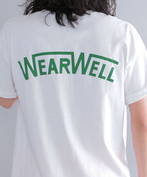 SHIPS(シップス)の「*【SHIPS別注】WEARWELL: エンブロイダリー ワンポイント ロゴ / バックプリント Tシャツ(Tシャツ/カットソー・メンズ・ブラウン/ホワイト/ネイビー/イエロー系・LARGE/MEDIUM/X-LARGE)」の2枚目の写真