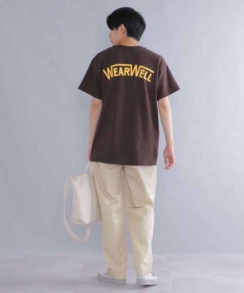 SHIPS(シップス)の「*【SHIPS別注】WEARWELL: エンブロイダリー ワンポイント ロゴ / バックプリント Tシャツ(Tシャツ/カットソー・メンズ・ブラウン/ホワイト/ネイビー/イエロー系・LARGE/MEDIUM/X-LARGE)」の8枚目の写真