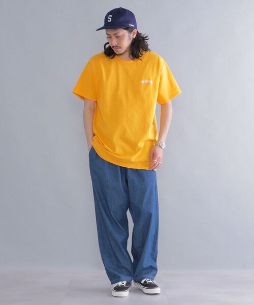 SHIPS(シップス)の「*【SHIPS別注】WEARWELL: エンブロイダリー ワンポイント ロゴ / バックプリント Tシャツ(Tシャツ/カットソー・メンズ・ブラウン/ホワイト/ネイビー/イエロー系・LARGE/MEDIUM/X-LARGE)」の11枚目の写真
