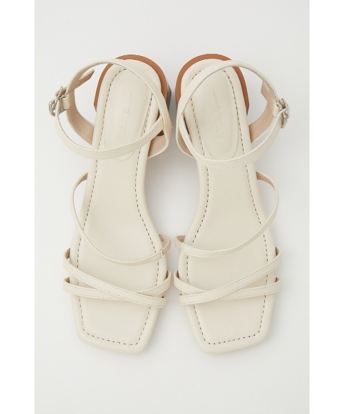 新品 moussy マウジー スポーツ ストラップ サンダル M ホワイト 厚底 MOUSSY | WEDGE SOLE SPORTY サンダル (サンダル ) |SHEL'TTER