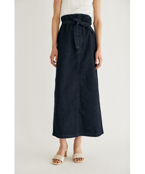 M_（エムアンダーバー）の「【M_】OGC HW スカート（デニムスカート・レディース・ダークブルー/ベージュ/アイボリー・1/2）」の3枚目の写真