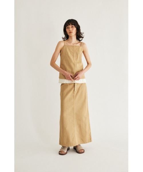 M_（エムアンダーバー）の「【M_】OGC HW スカート（デニムスカート・レディース・ダークブルー/ベージュ/アイボリー・1/2）」の6枚目の写真