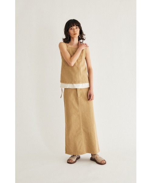 M_（エムアンダーバー）の「【M_】OGC HW スカート（デニムスカート・レディース・ダークブルー/ベージュ/アイボリー・1/2）」の7枚目の写真