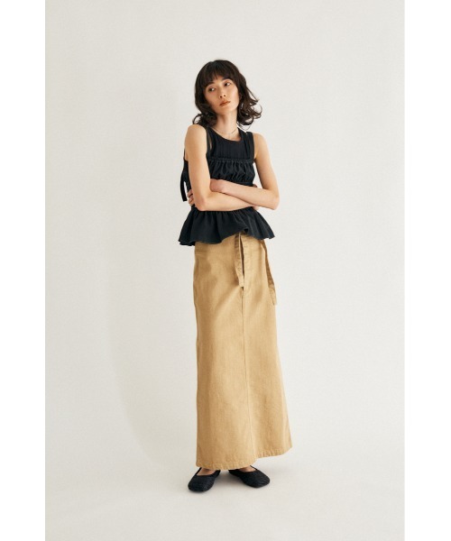 M_（エムアンダーバー）の「【M_】OGC HW スカート（デニムスカート・レディース・ダークブルー/ベージュ/アイボリー・1/2）」の12枚目の写真