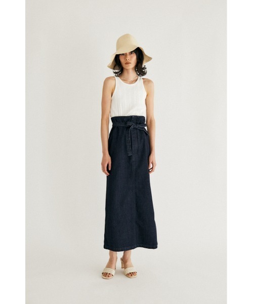 M_（エムアンダーバー）の「【M_】OGC HW スカート（デニムスカート・レディース・ダークブルー/ベージュ/アイボリー・1/2）」の14枚目の写真