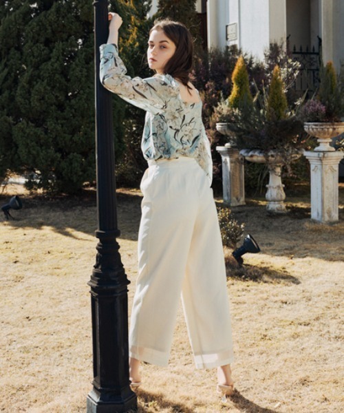 エイミーイストワール Letty Flowerスクエアシアーブラウス MINT EIMY ISTOIRE（エイミーイストワール）の「Letty Flowerスクエアシアー