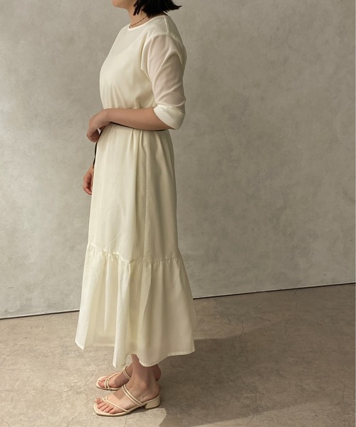 apres jour clair(アプレジュールクレア)の「【apres jour clair】マーメイドロングワンピース【ZOZOTOWN限定アイテム】(ワンピース・レディース・ライトブラウン/ライトベージュ/アイボリー・フリー/X-LARGE)」の4枚目の写真