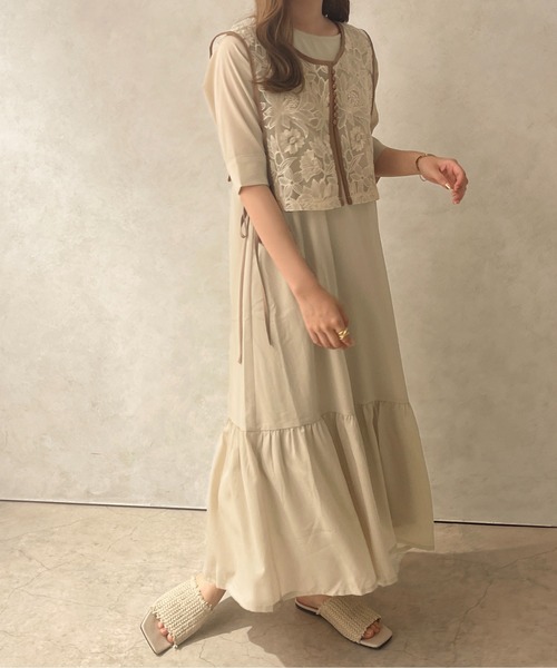 apres jour clair(アプレジュールクレア)の「【apres jour clair】マーメイドロングワンピース【ZOZOTOWN限定アイテム】(ワンピース・レディース・ライトブラウン/ライトベージュ/アイボリー・フリー/X-LARGE)」の7枚目の写真