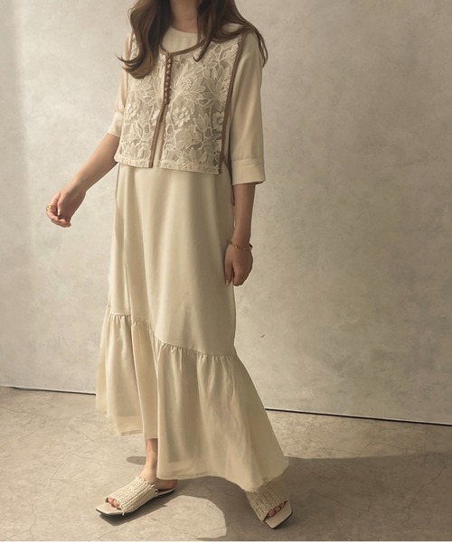 apres jour clair(アプレジュールクレア)の「【apres jour clair】マーメイドロングワンピース【ZOZOTOWN限定アイテム】(ワンピース・レディース・ライトブラウン/ライトベージュ/アイボリー・フリー/X-LARGE)」の8枚目の写真