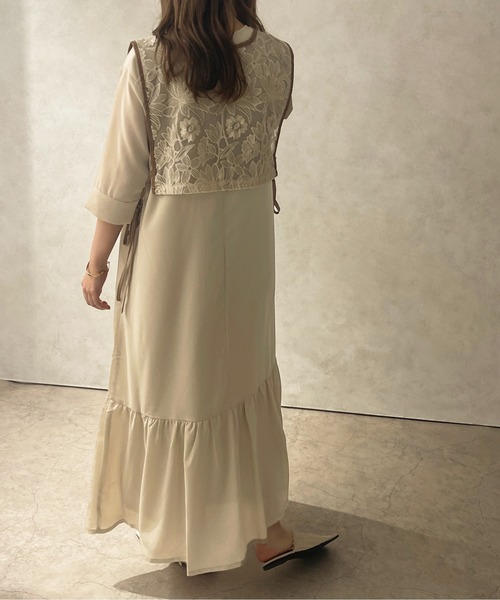 apres jour clair(アプレジュールクレア)の「【apres jour clair】マーメイドロングワンピース【ZOZOTOWN限定アイテム】(ワンピース・レディース・ライトブラウン/ライトベージュ/アイボリー・フリー/X-LARGE)」の11枚目の写真