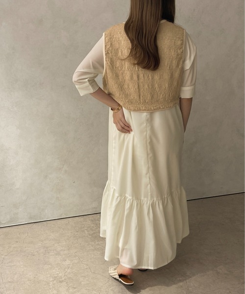 apres jour clair(アプレジュールクレア)の「【apres jour clair】マーメイドロングワンピース【ZOZOTOWN限定アイテム】(ワンピース・レディース・ライトブラウン/ライトベージュ/アイボリー・フリー/X-LARGE)」の17枚目の写真