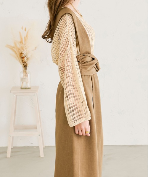 Ambre Neige(アンブルネージュ)の「メッシュ編みニットトップス/【WEB/EC限定商品】(ニット/セーター・レディース・アイボリー/モカ/キャメル・FREE)」の13枚目の写真