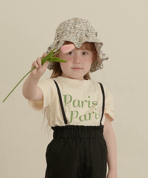 Lycee mine（リセマイン）の「選べる10パターンオリジナルプリントTシャツ（Tシャツ/カットソー・キッズ・ライトブルー/ラベンダー/アイボリー/チャコール/ピンク/カーキ/ベージュ系/ミント/ブルーグレー/ライトベージュ・110cm/100cm/140cm/120cm/130cm）」の4枚目の写真