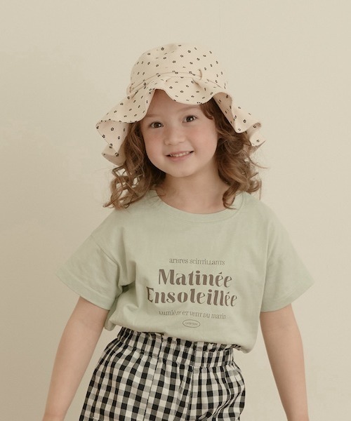 Lycee mine（リセマイン）の「選べる10パターンオリジナルプリントTシャツ（Tシャツ/カットソー・キッズ・ライトブルー/ラベンダー/アイボリー/チャコール/ピンク/カーキ/ベージュ系/ミント/ブルーグレー/ライトベージュ・110cm/100cm/140cm/120cm/130cm）」の7枚目の写真