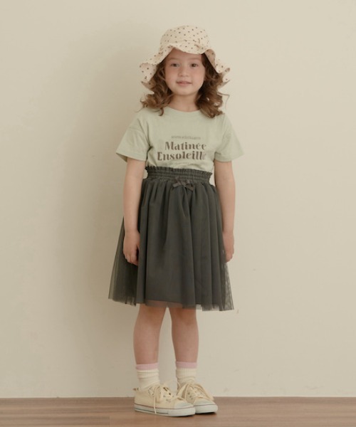 Lycee mine（リセマイン）の「選べる10パターンオリジナルプリントTシャツ（Tシャツ/カットソー・キッズ・ライトブルー/ラベンダー/アイボリー/チャコール/ピンク/カーキ/ベージュ系/ミント/ブルーグレー/ライトベージュ・110cm/100cm/140cm/120cm/130cm）」の15枚目の写真