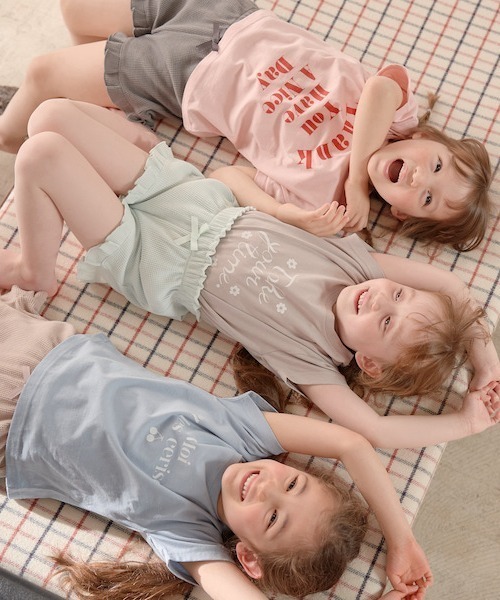 Lycee mine（リセマイン）の「選べる10パターンオリジナルプリントTシャツ（Tシャツ/カットソー・キッズ・ライトブルー/ラベンダー/アイボリー/チャコール/ピンク/カーキ/ベージュ系/ミント/ブルーグレー/ライトベージュ・110cm/100cm/140cm/120cm/130cm）」の12枚目の写真