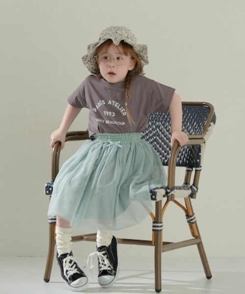 Lycee mine（リセマイン）の「選べる10パターンオリジナルプリントTシャツ（Tシャツ/カットソー・キッズ・ライトブルー/ラベンダー/アイボリー/チャコール/ピンク/カーキ/ベージュ系/ミント/ブルーグレー/ライトベージュ・110cm/100cm/140cm/120cm/130cm）」の21枚目の写真