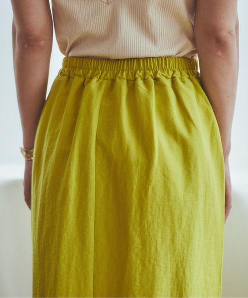 ANGIE VINTAGE by haru（アンジーヴィンテージバイハル）の「【haru_wearコラボ】リネンタッチスリットナロースカート（スカート・レディース・ブラック/ベージュ/ブラウン/ライム/グリーン・FREE）」の11枚目の写真