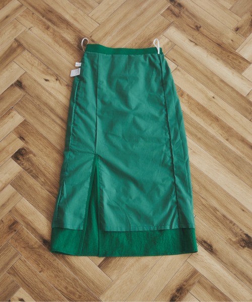 ANGIE VINTAGE by haru（アンジーヴィンテージバイハル）の「【haru_wearコラボ】リネンタッチスリットナロースカート（スカート・レディース・ブラック/ベージュ/ブラウン/ライム/グリーン・FREE）」の14枚目の写真