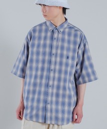 improves | ワンポイント 刺しゅう 半袖 レギュラーカラー チェックシャツ(シャツ/ブラウス)