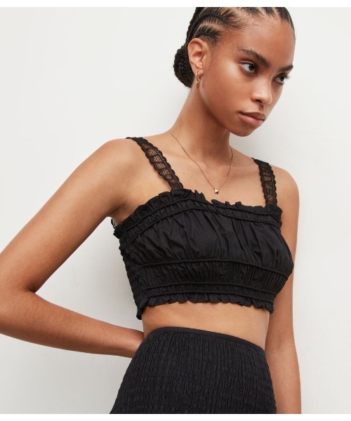 ALLSAINTS(オールセインツ)の「ALEX CROP TOP | ALEX CROP トップ(その他トップス・レディース・ブラック・6/8)」の2枚目の写真
