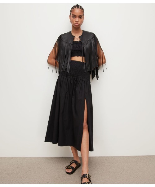 ALLSAINTS(オールセインツ)の「ALEX CROP TOP | ALEX CROP トップ(その他トップス・レディース・ブラック・6/8)」の6枚目の写真