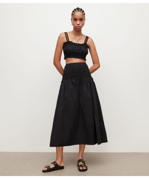 ALLSAINTS(オールセインツ)の「ALEX CROP TOP | ALEX CROP トップ(その他トップス・レディース・ブラック・6/8)」の5枚目の写真